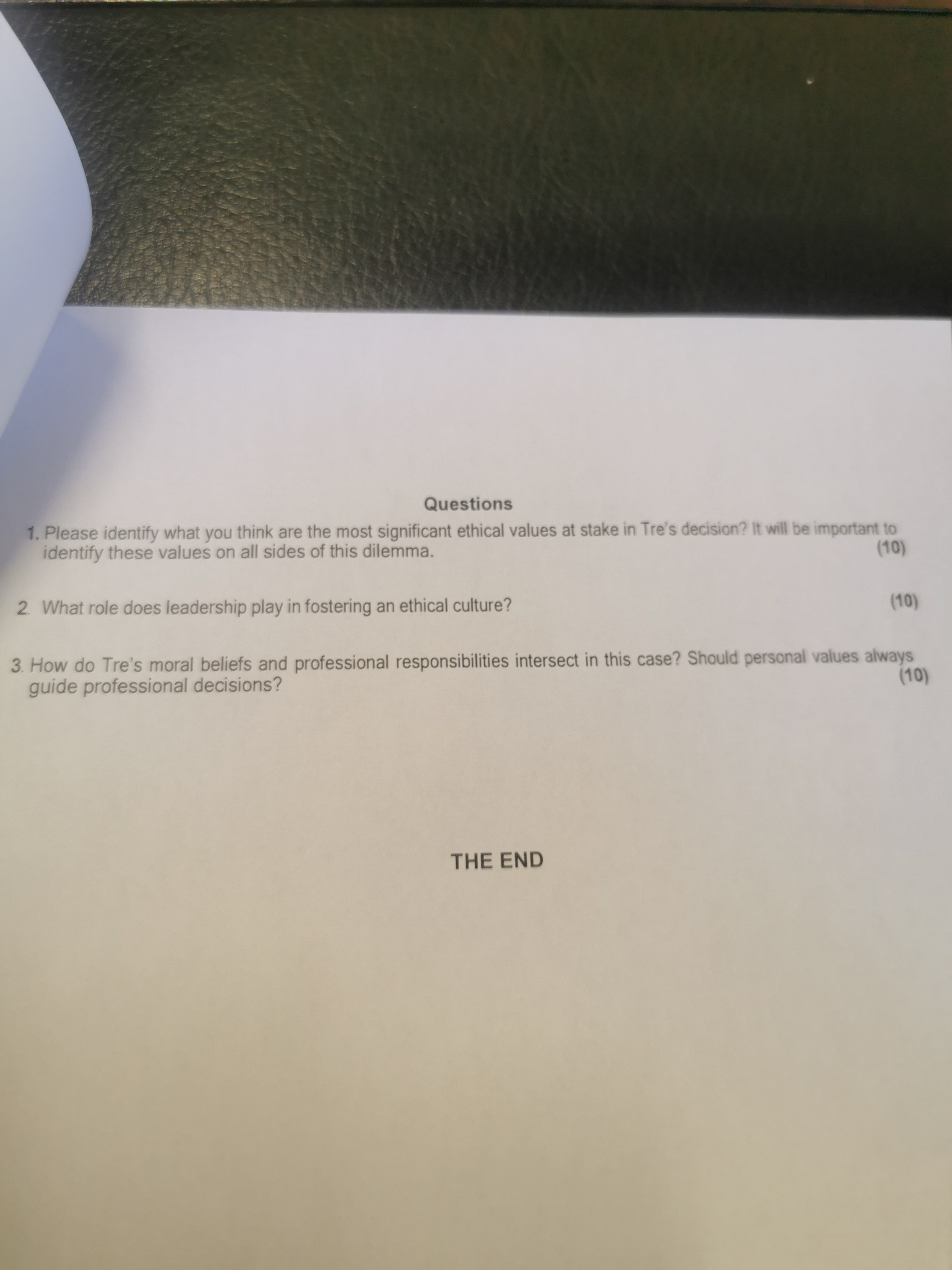 Solved QuestionsPlease identify what you think are the most | Chegg.com