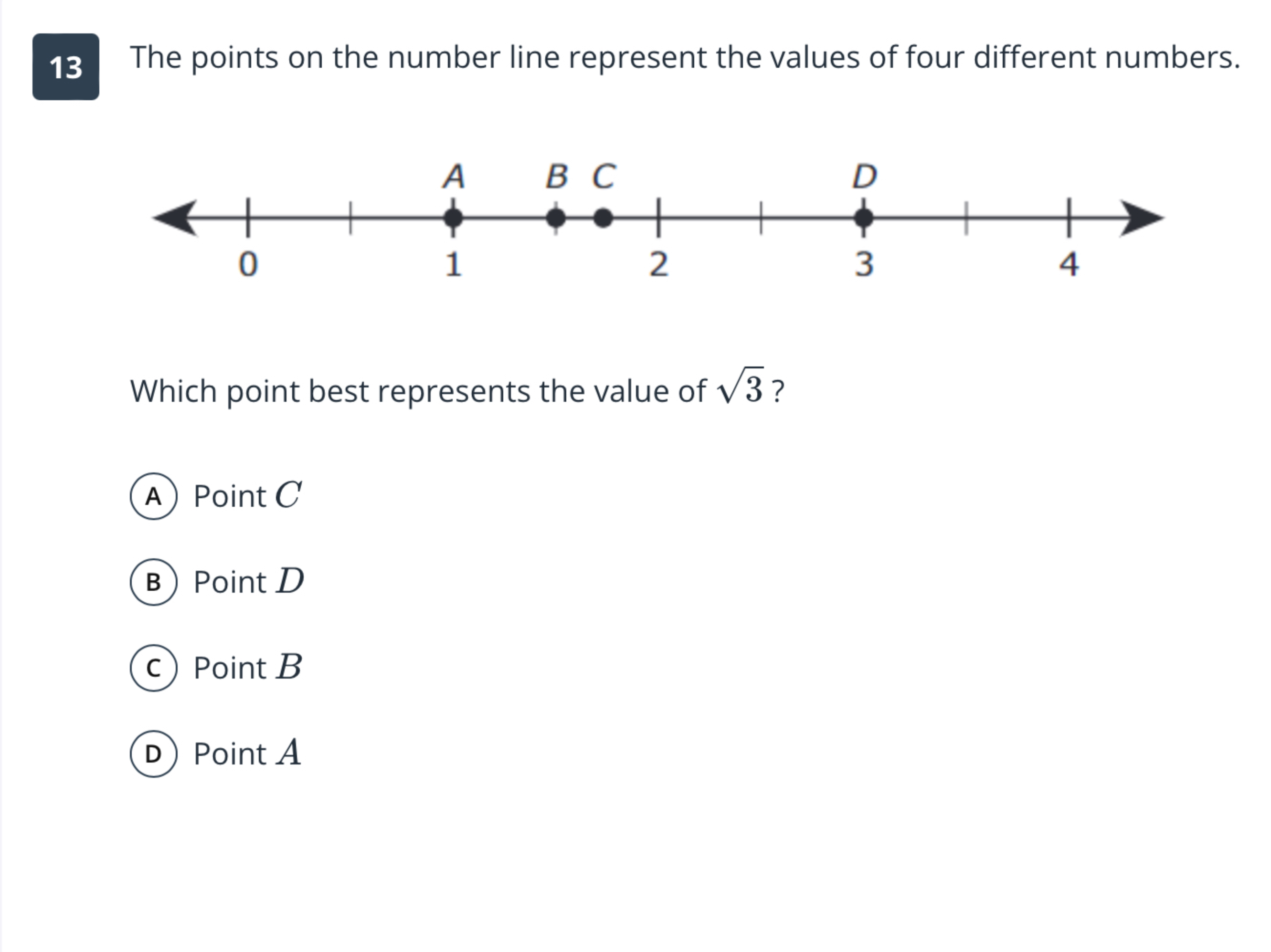 Solved The points on the number line represent the values of | Chegg.com