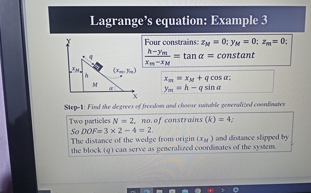 Solved Lagrange's equation: Example 3 ﻿ Four constrains: | Chegg.com