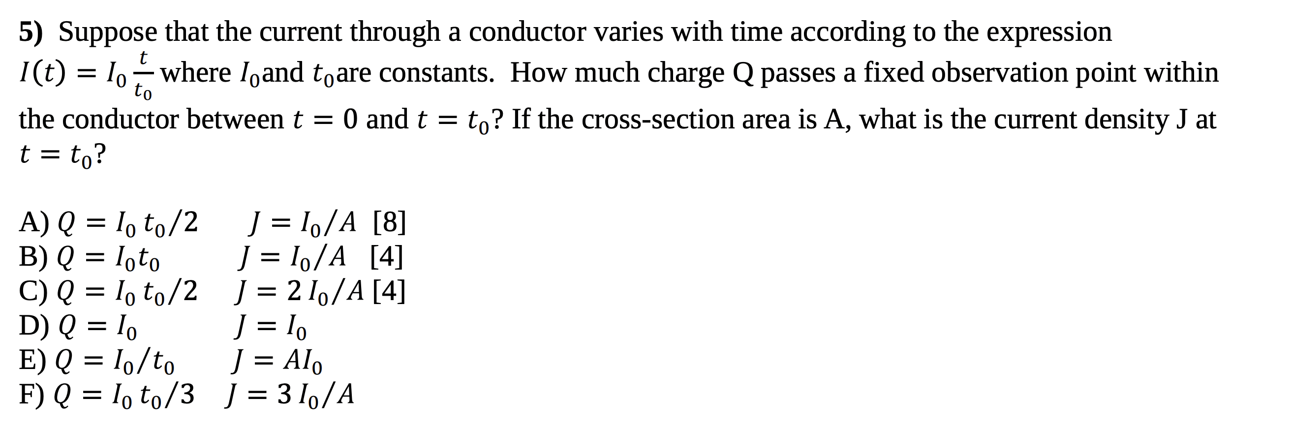 Solved Suppose that the current through a conductor varies | Chegg.com
