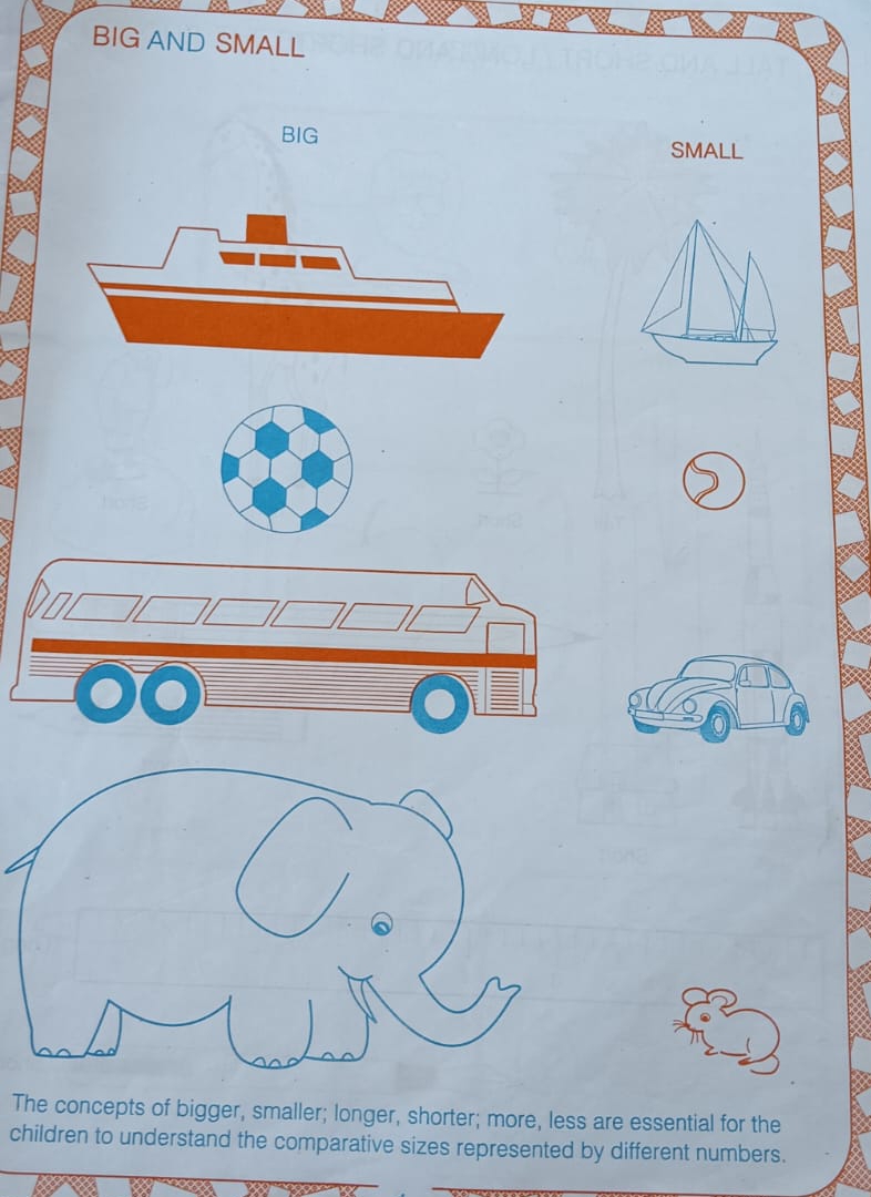 Solved BIG AND SMALL BIG SMALL The concepts of bigger, | Chegg.com
