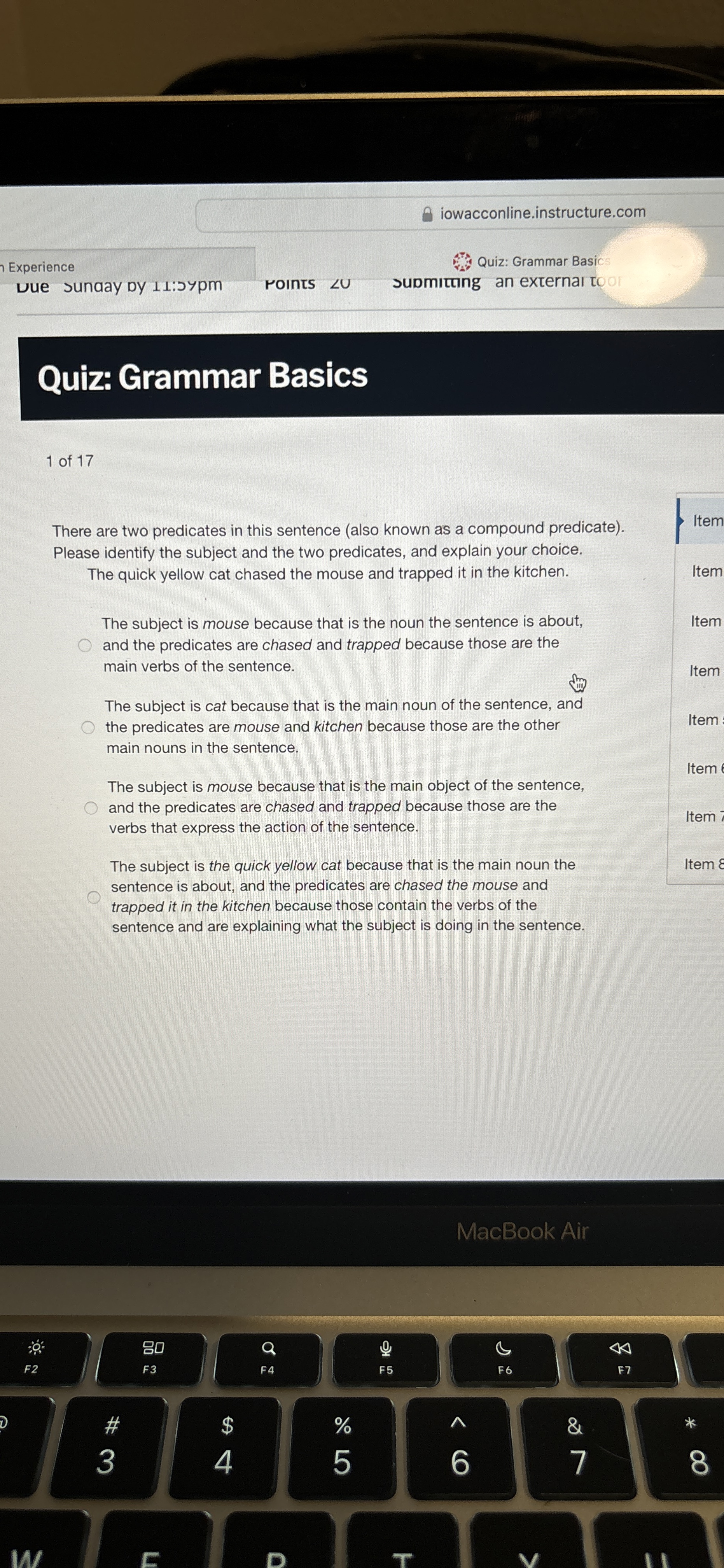 Solved 1 ﻿of 17There are two predicates in this sentence