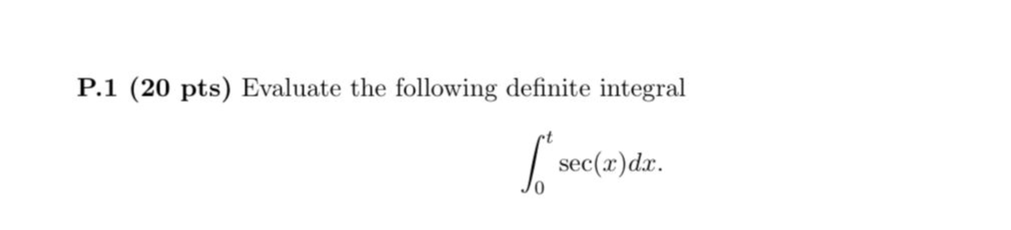 Solved code class="asciimath">P. 1 (20 ﻿pts) ﻿Evaluate the | Chegg.com
