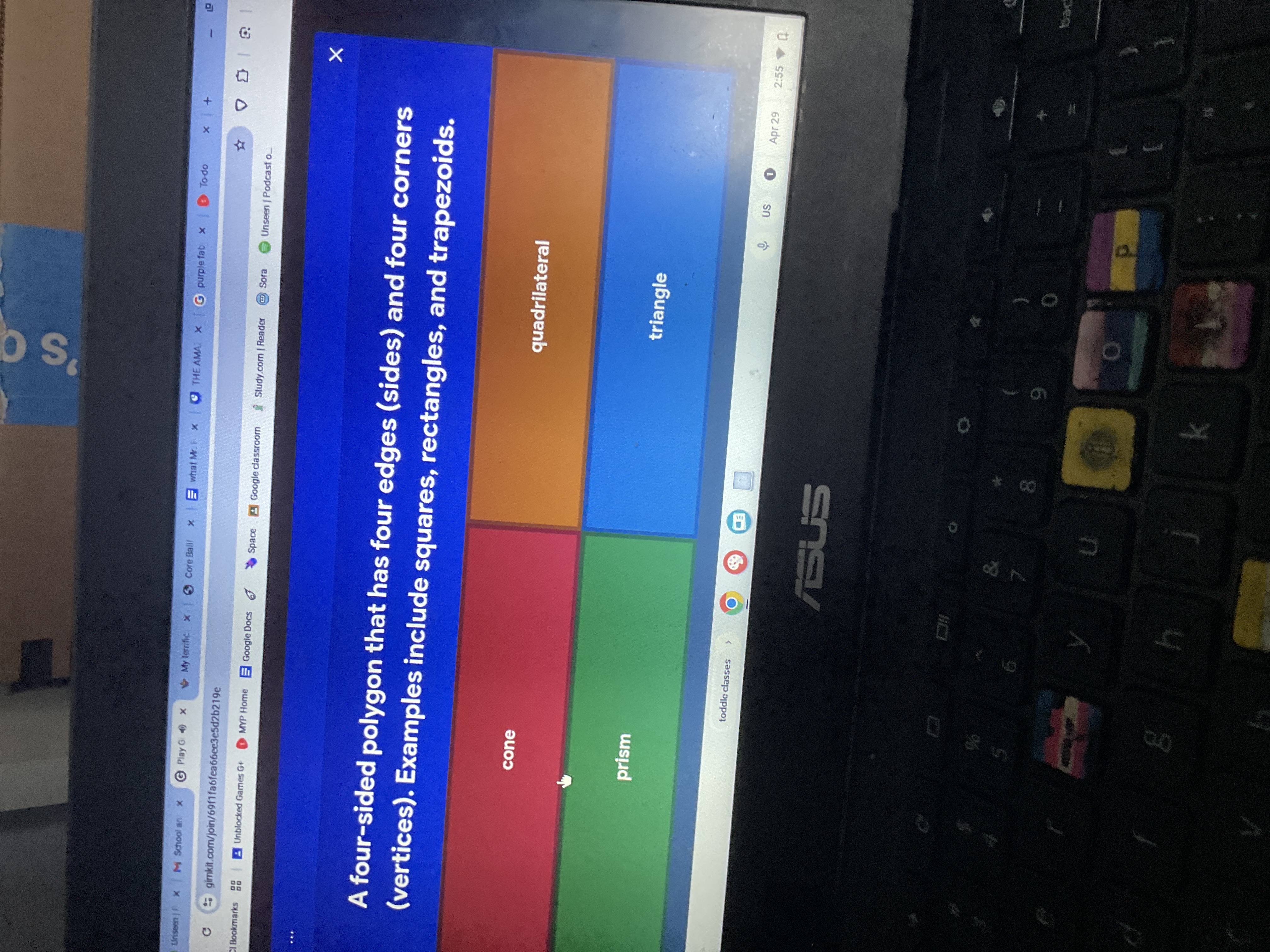 Solved A four-sided polygon that has four edges (sides) ﻿and | Chegg.com