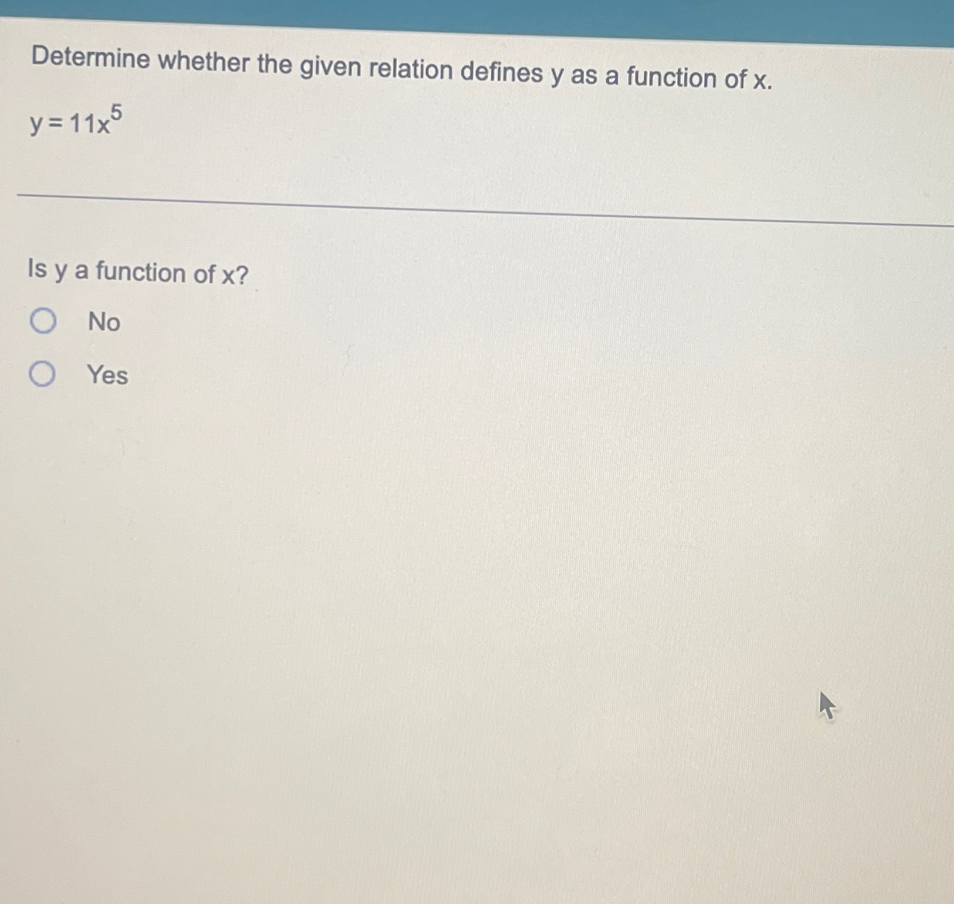 Solved Determine Whether The Given Relation Defines Y ﻿as A 4325