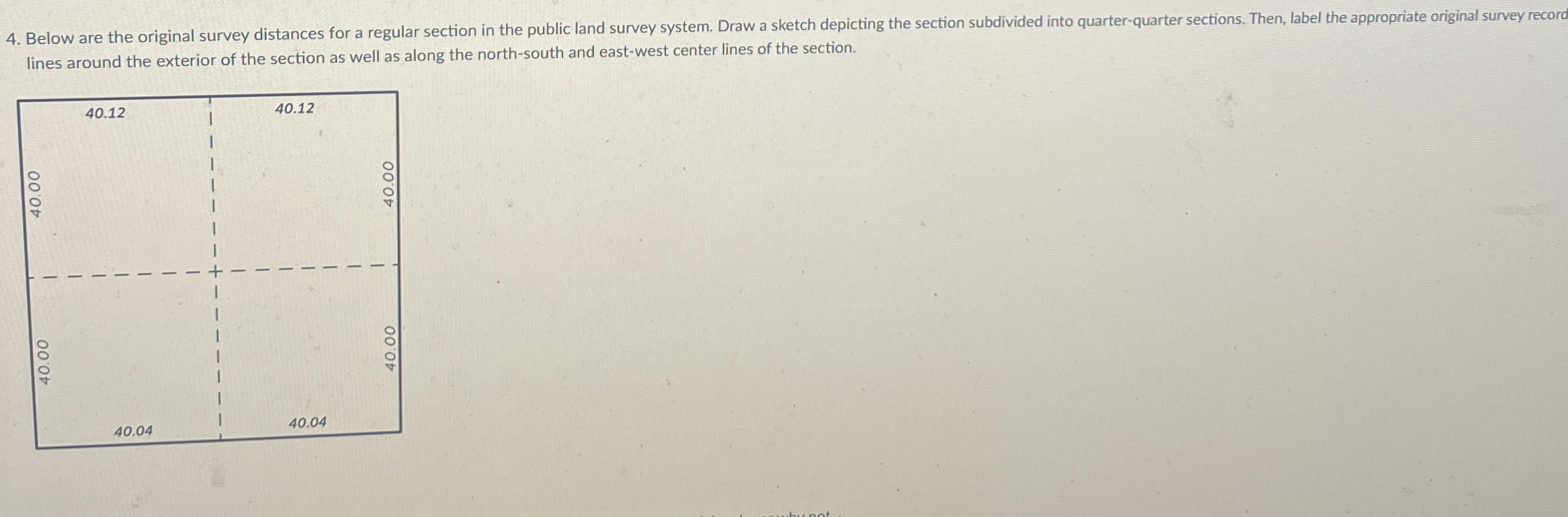 Solved Below are the original survey distances for a regular | Chegg.com