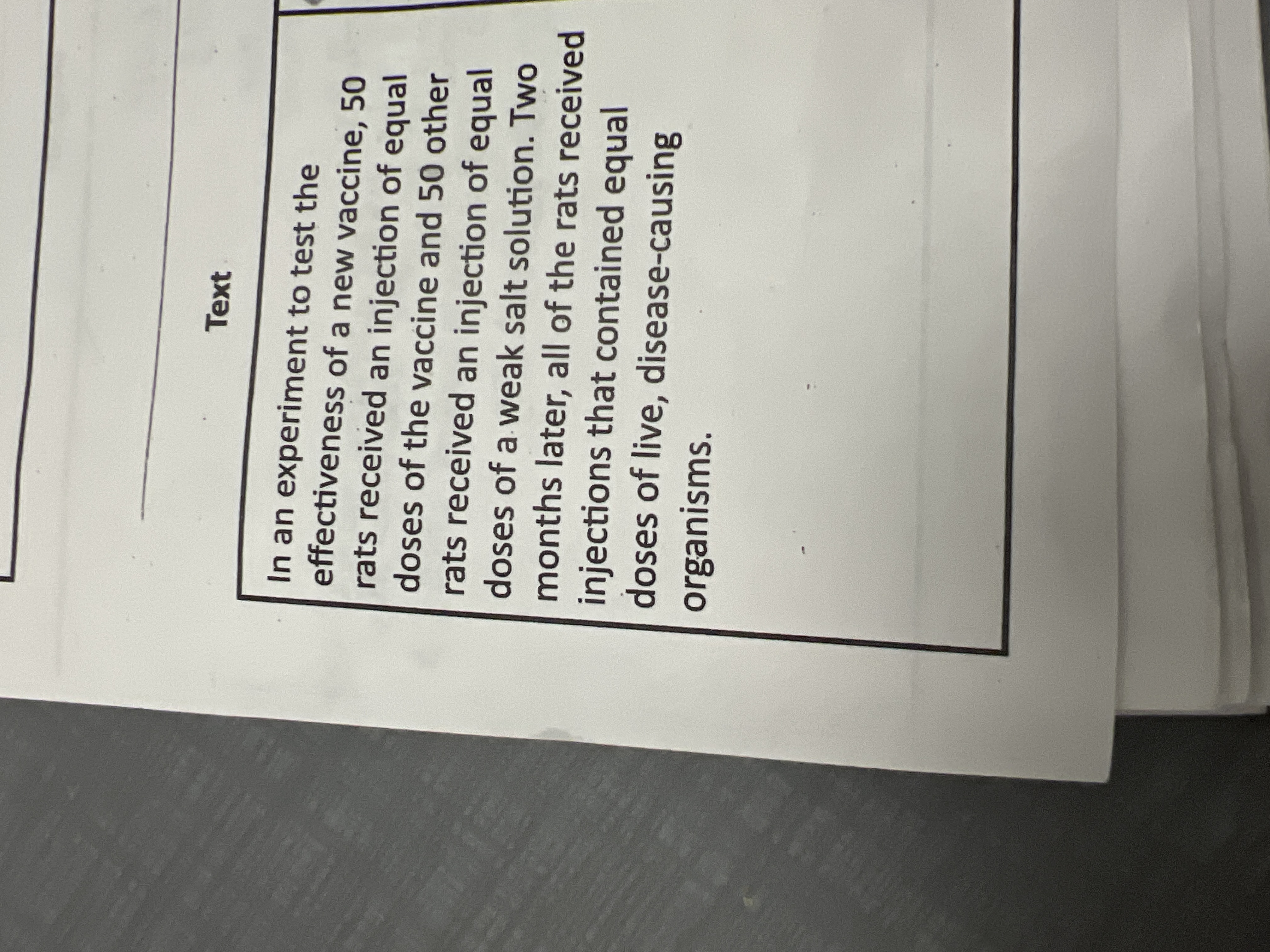 Solved Text In an experiment to test the effectiveness of a | Chegg.com