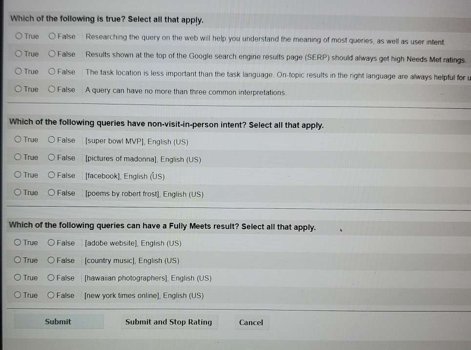 Solved Which of the following is true? Select all that | Chegg.com