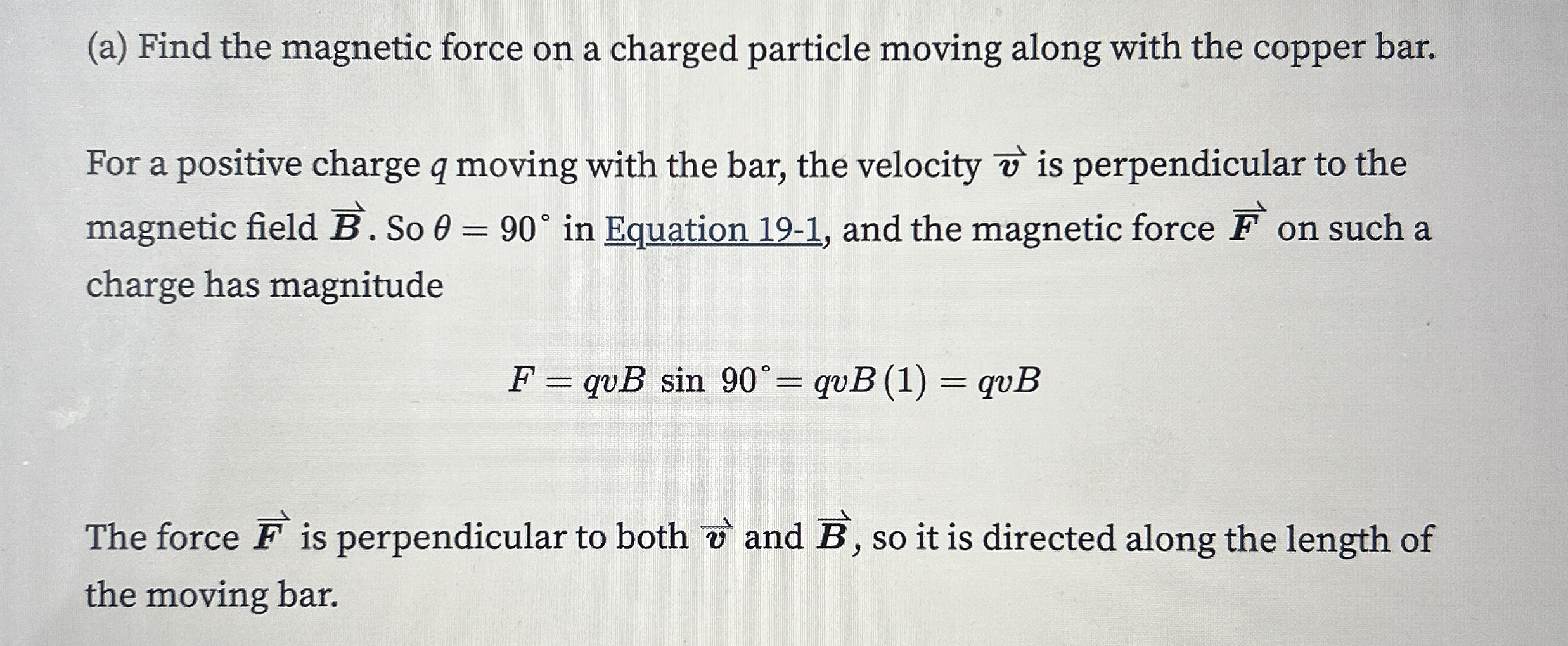 Solved (a) ﻿Find the magnetic force on a charged particle | Chegg.com