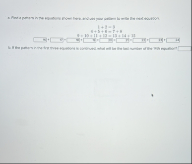Solved d. ﻿Find a pattern in the equations shown here, and | Chegg.com