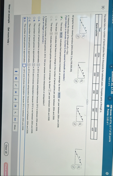 Solved Fewawon 20, 2.1 .95Part 5 of 5HW Score: 32.67%, 8.17 | Chegg.com