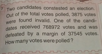 Solved 7 ﻿Two Candidates Constested An Election. Out Of The | Chegg.com