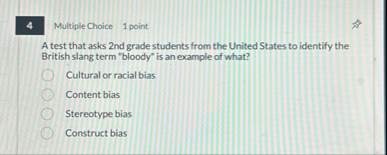 Solved Multiple Choice 1 ﻿pointA test that asks 2 ﻿nd grade | Chegg.com