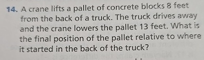 Solved A crane lifts a pallet of concrete blocks 8 ﻿feet | Chegg.com