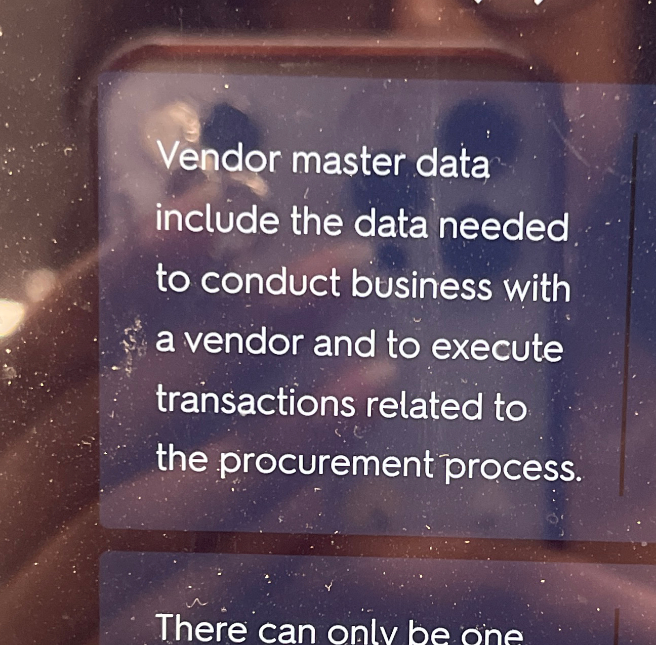 Solved Vendor master data include the data needed to conduct | Chegg.com