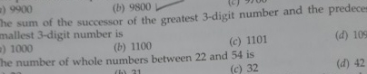 write the successor of greatest 3 digit number