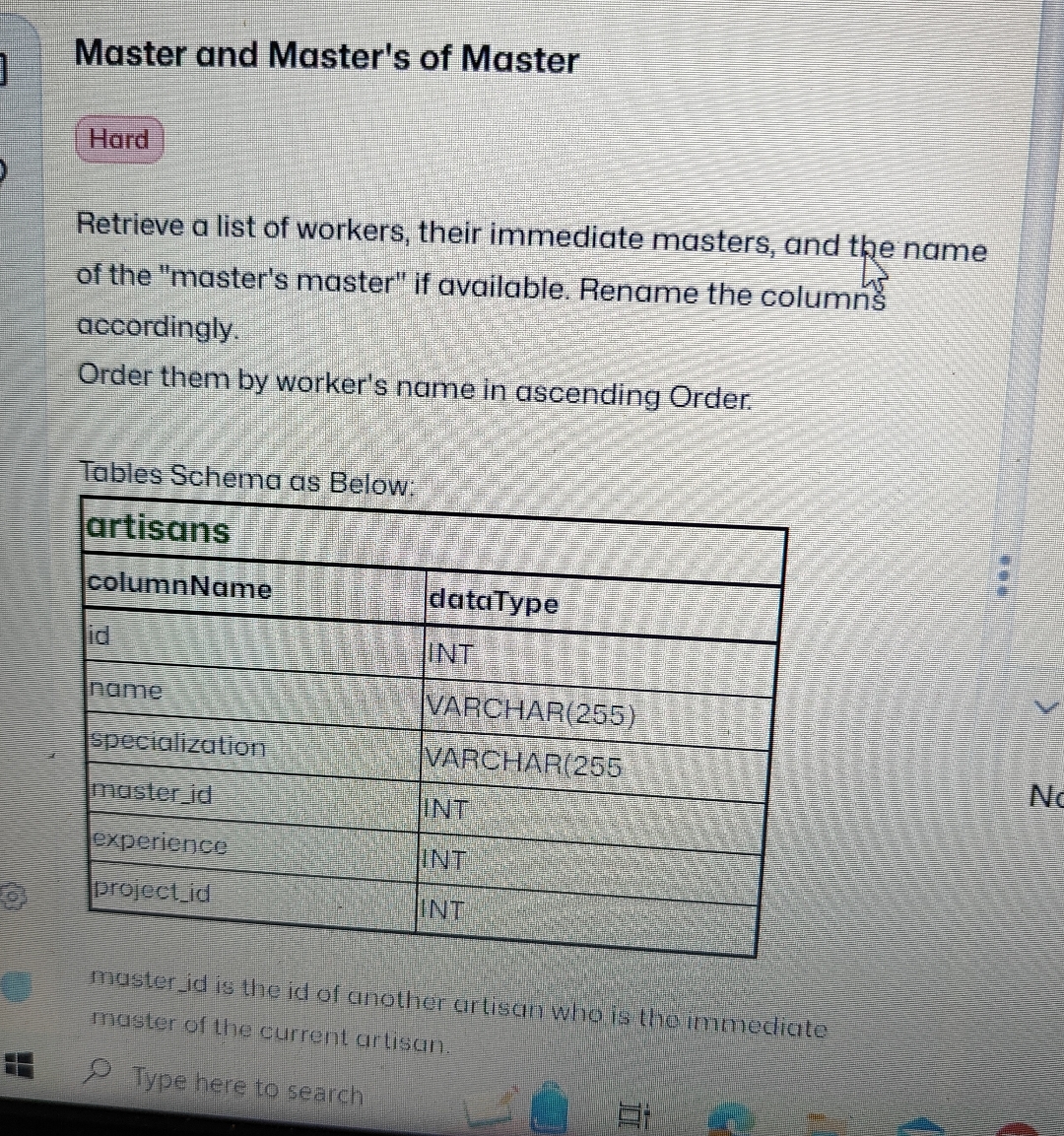 Master Helper Table Solved Master and Master's of MasterHardRetrieve a list of | Chegg.com