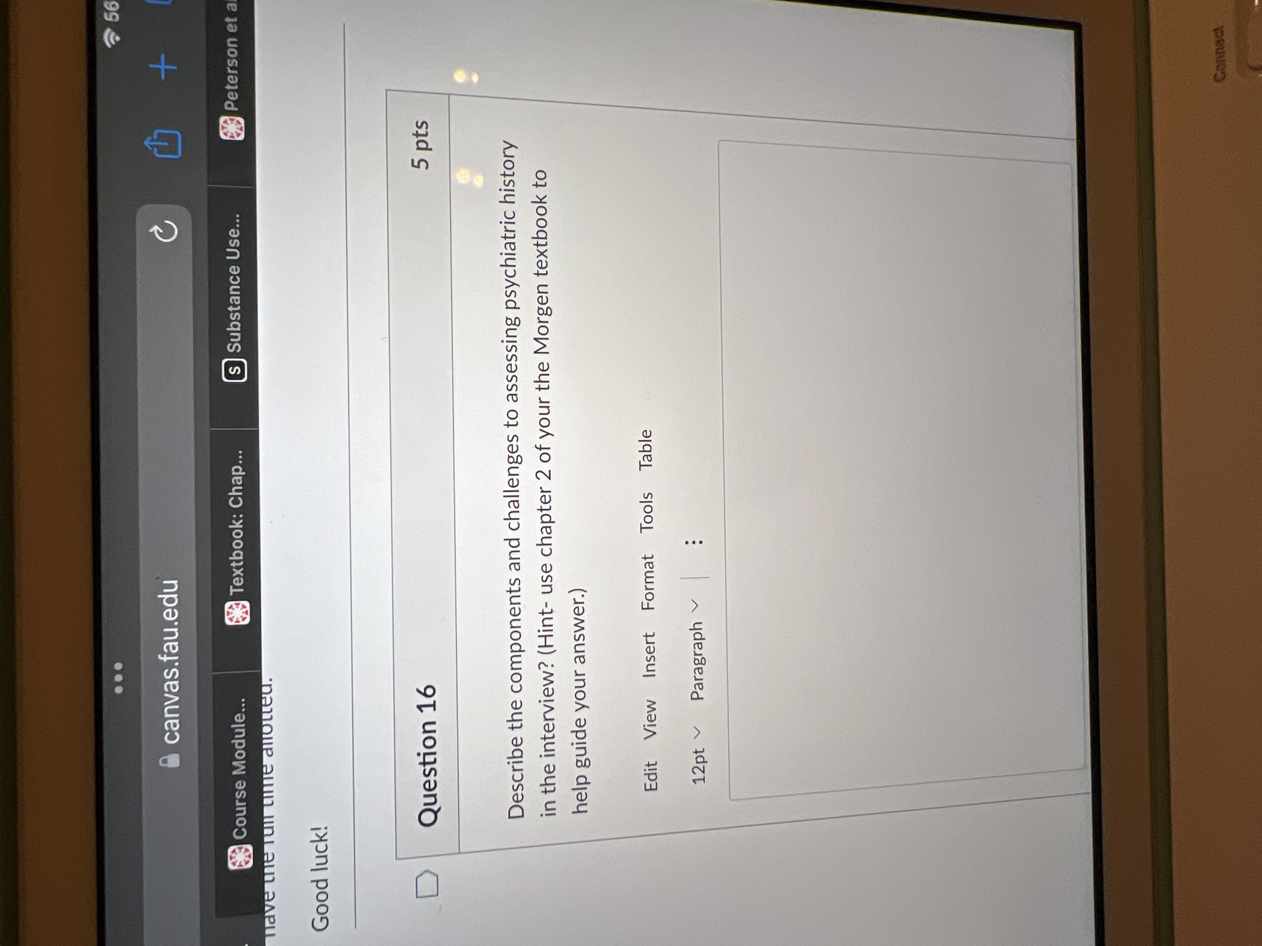 Solved 56 ﻿canvas.fau.edu Course Module... Textbook: Chap... | Chegg.com