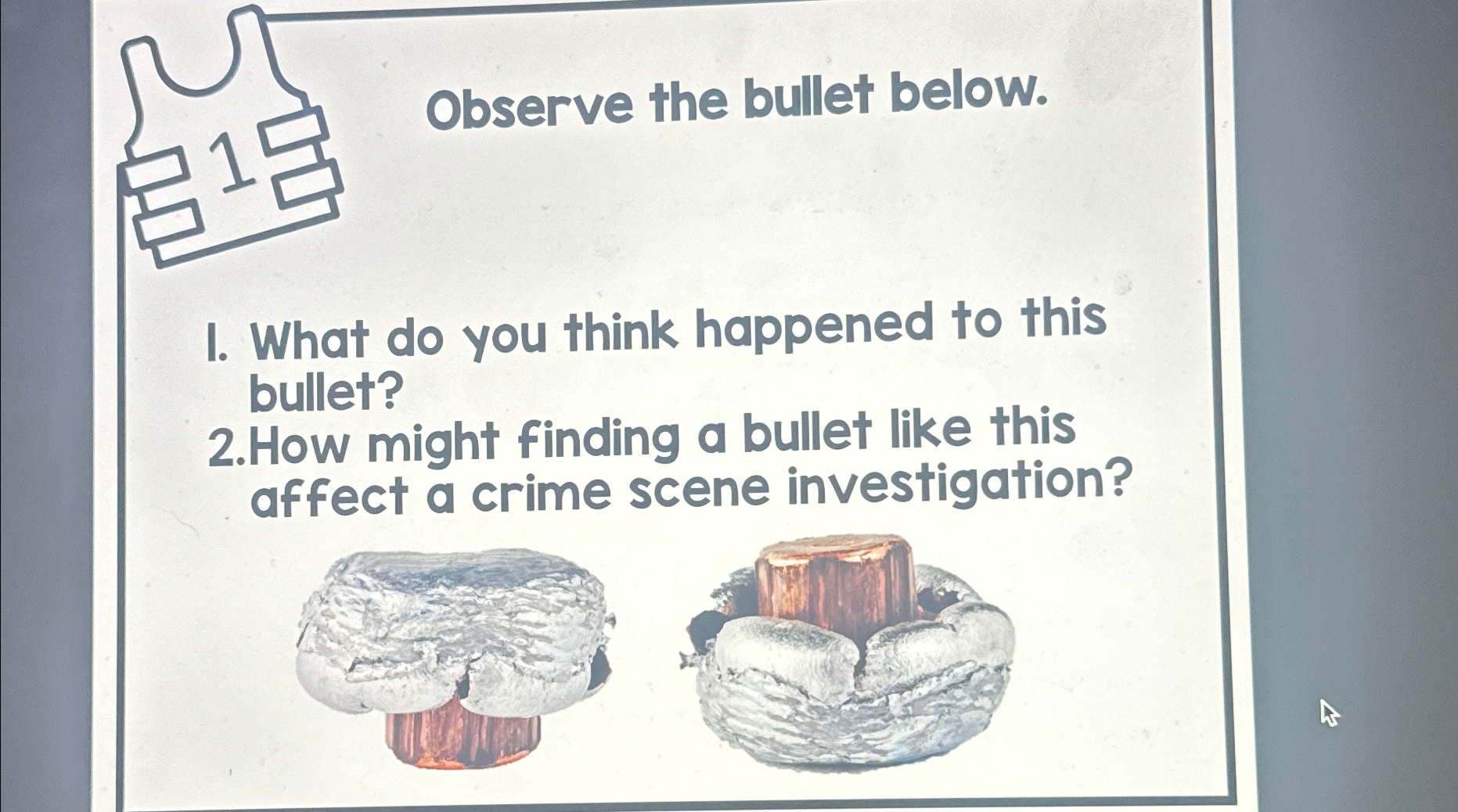 Solved Observe the bullet below.I. What do you think | Chegg.com