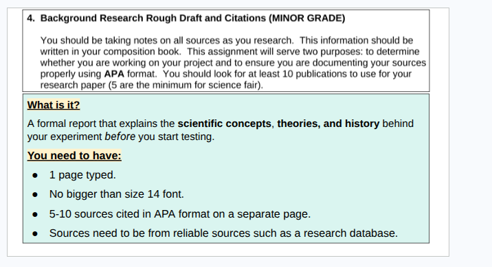 Solved 4. Background Research Rough Draft and Citations | Chegg.com