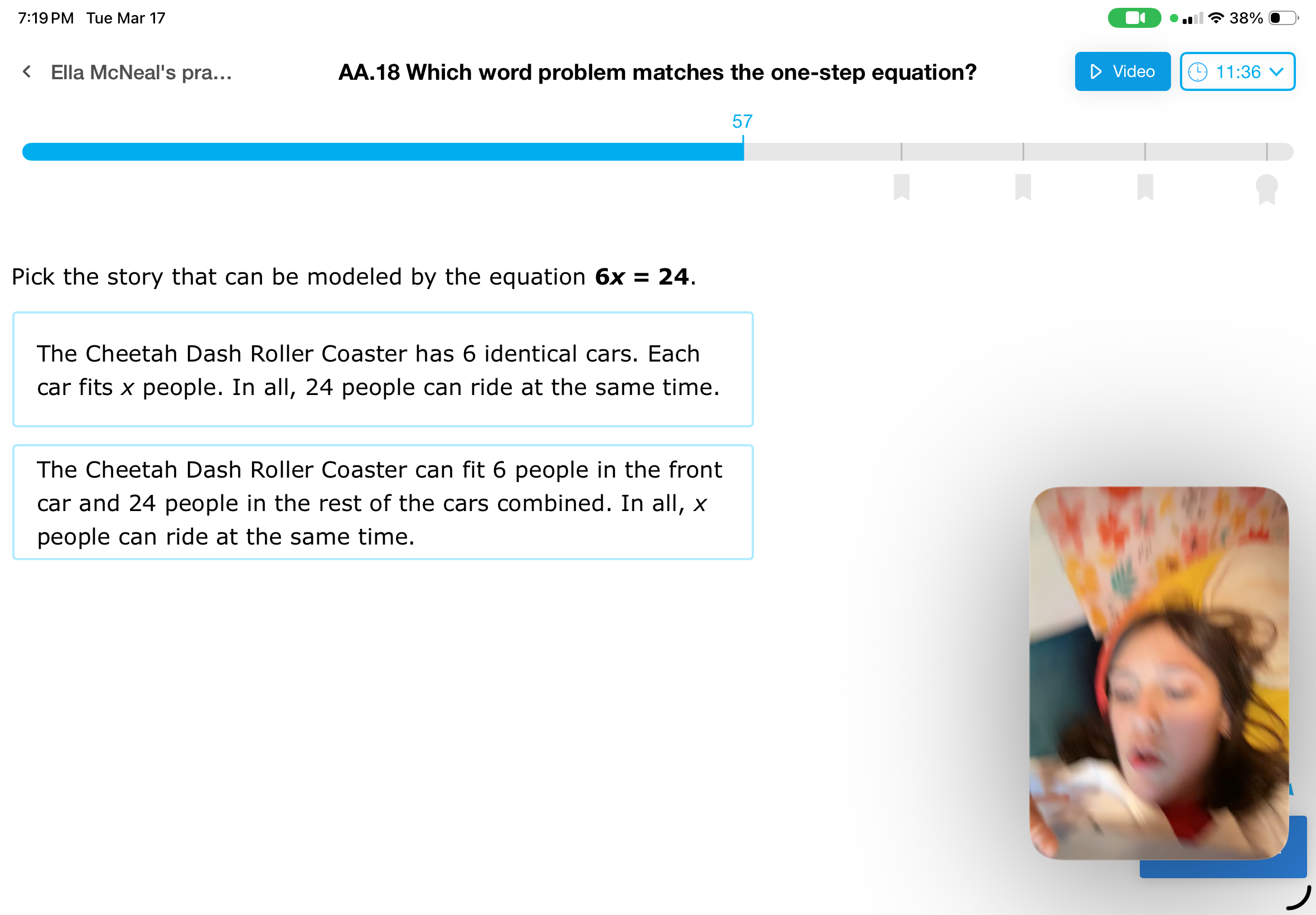 Solved Pick the story that can be modeled by the equation | Chegg.com