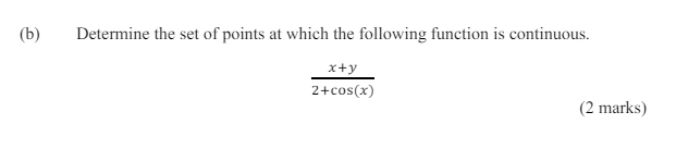 Solved (b) ﻿Determine the set of points at which the | Chegg.com