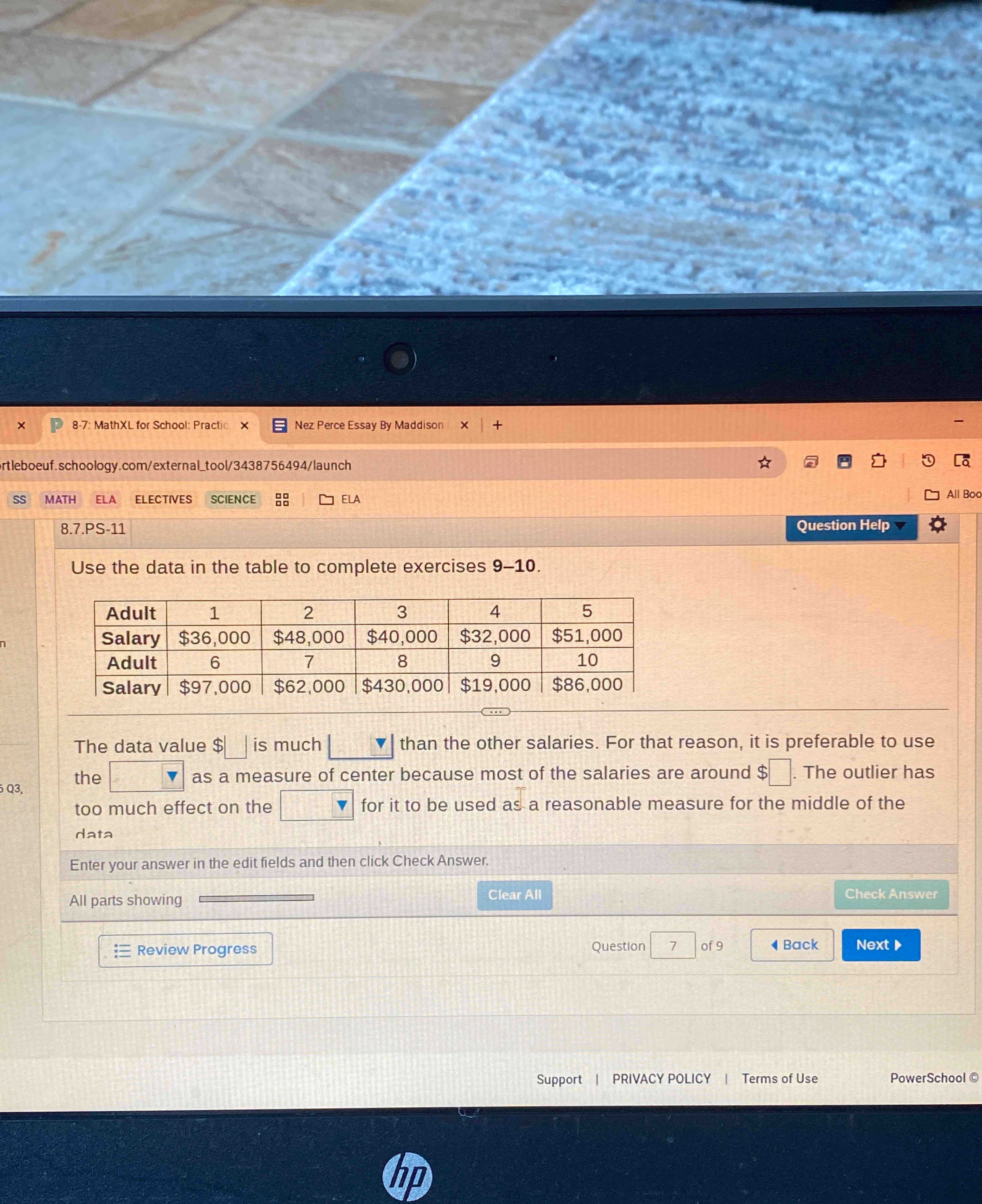 Solved Use the data in the table to complete exercises 9-10. | Chegg.com